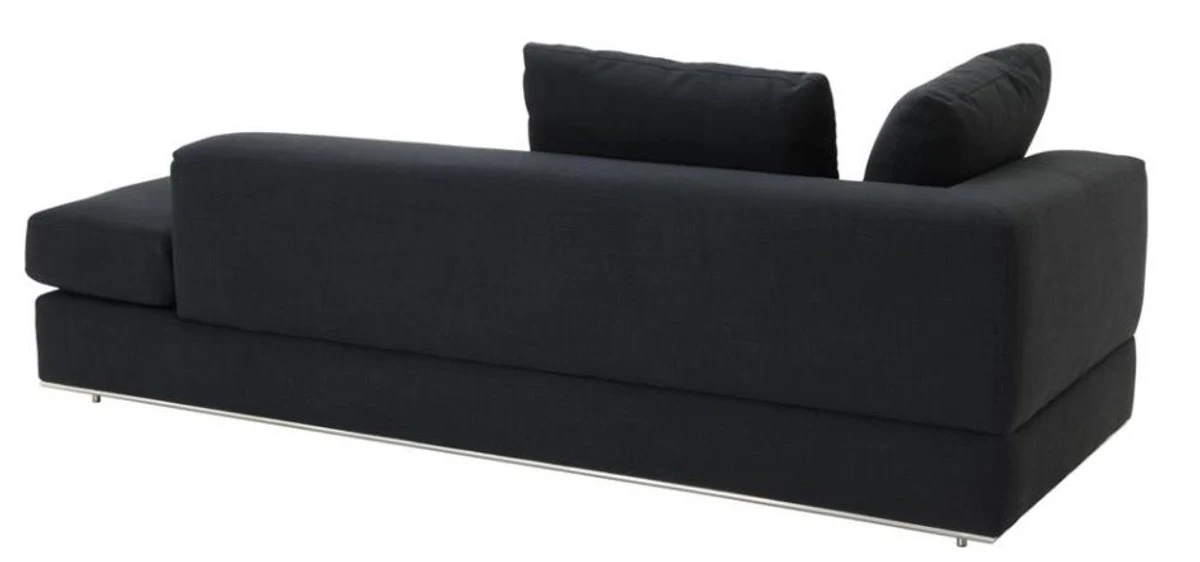 Designer sofa black left side 231 x 101 x H. 85 cm - luxury living room furniture