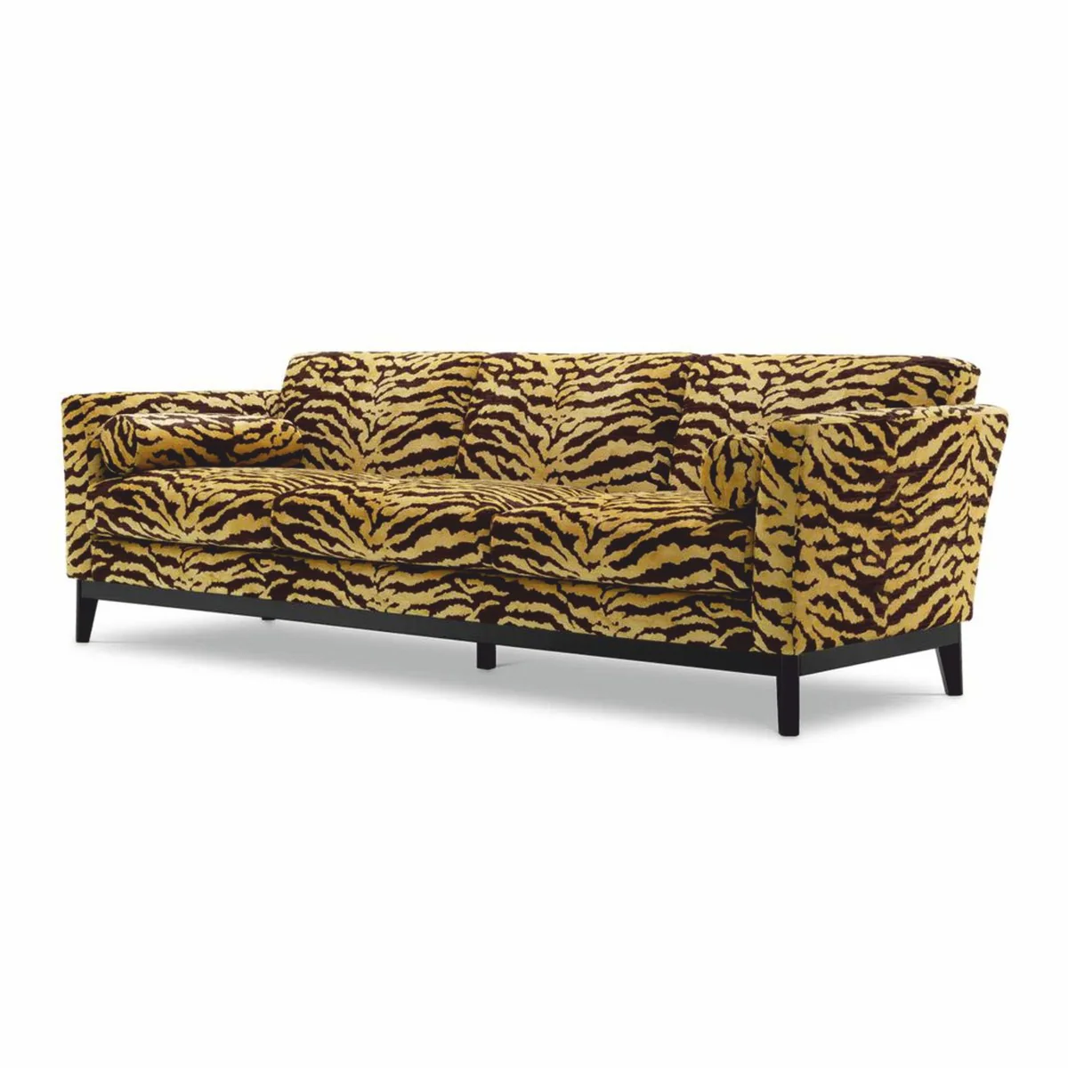 Luxury Sofa with Tiger Pattern Yellow / Brown / Black 239 cm - Living Room & Hotel Furniture