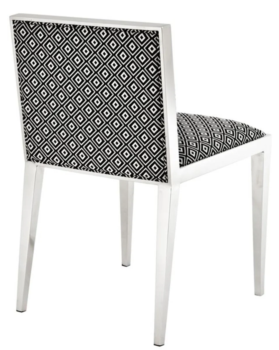 Luxury stainless steel dining chair 47.5 x 50 x H. 77.2 cm - designer dining room furniture
