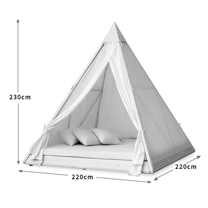 Freeshipping Lounger Outdoor Rattan Sofa Lounger Bed Balcony Villa Outdoor PU Rattan Chairs