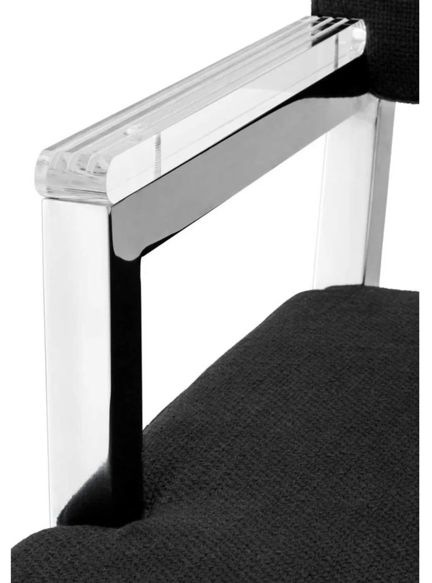 Designer chair with armrests 55 x 59 x H. 82 cm - luxury office furniture