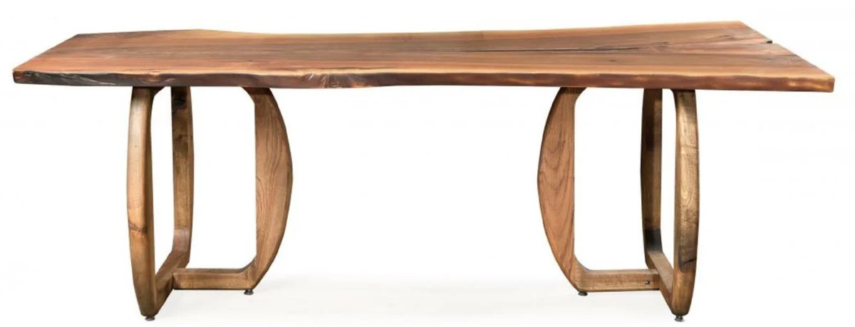 Luxury solid wood dining table brown 200 x 100 x H. 76 cm - Kitchen table made of solid walnut wood - Dining room furniture - Solid wood furniture - Luxury furniture