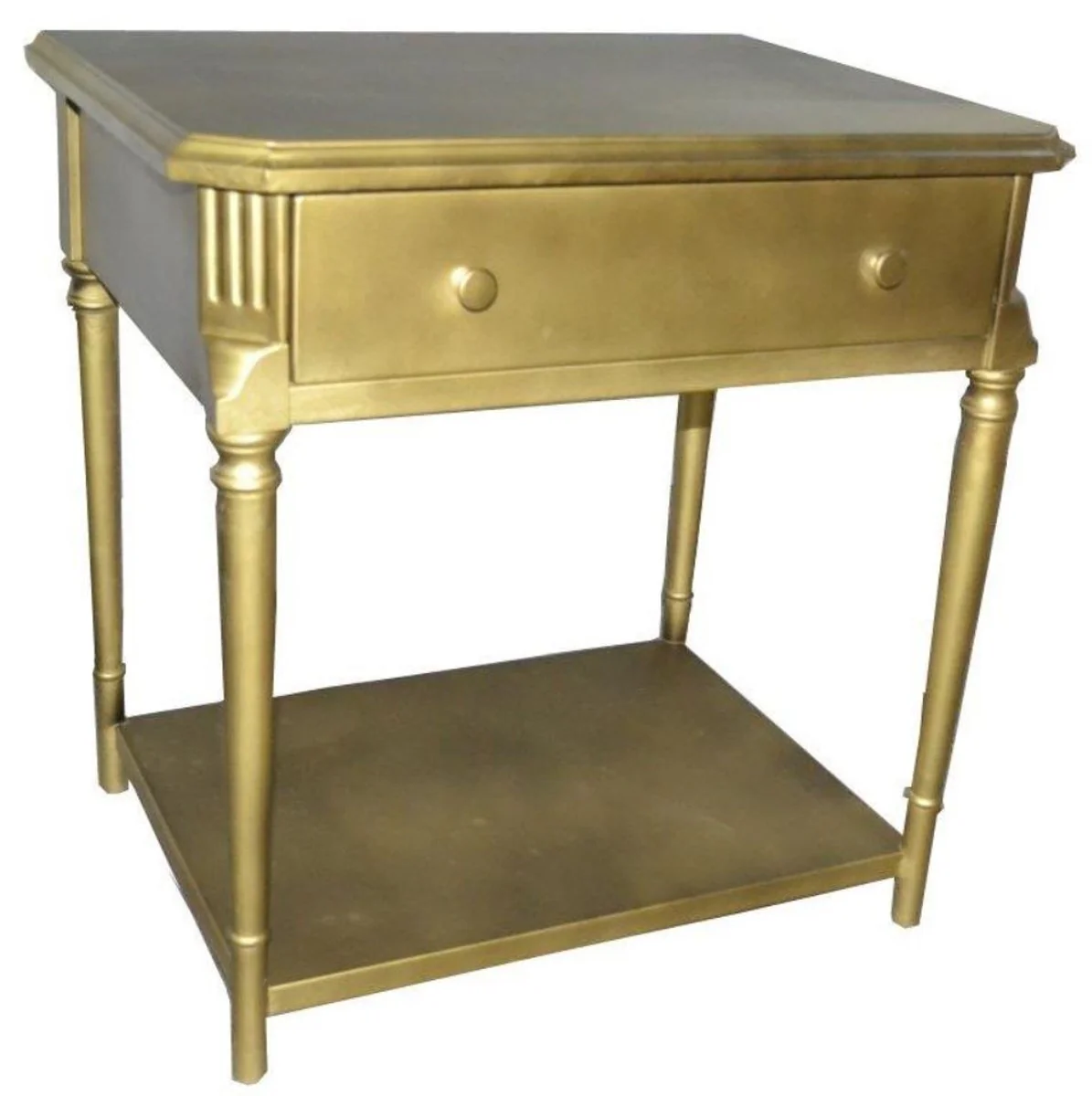 Luxury Art Deco bedside table with drawer gold - antique style side table - bedside table - nightstand
