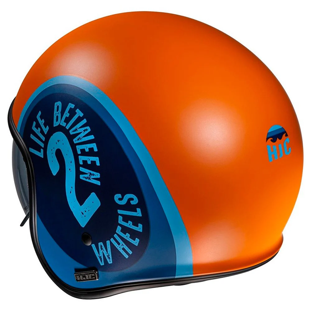 HJC V30 HARVEY JET HELMET BLACK / ORANGE