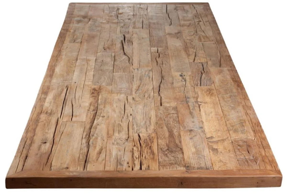 Country Style Dining Table Natural Colors / White - Various Sizes - Rectangular Rustic Solid Wood Kitchen Table - Country Style Dining Room Furniture - Rustic Dining Room Furniture