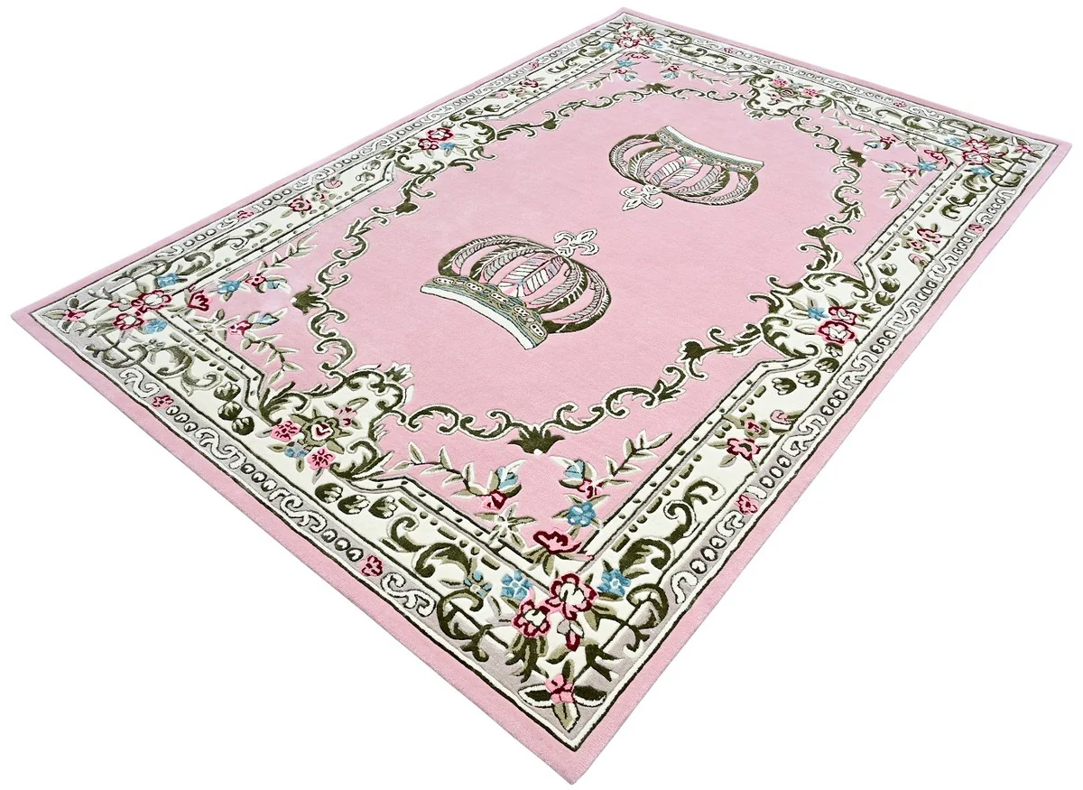 Pompöös by Luxury Baroque Carpet Crown by Harald Glööckler Pink 200 x 300 cm