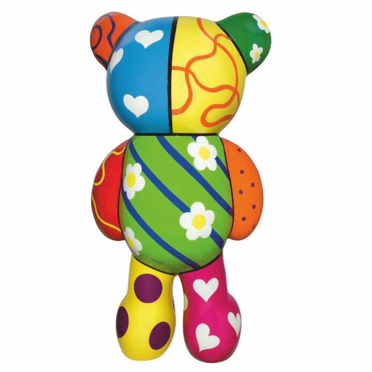 Decorative figure teddy bear colorful H. 46 cm - decorative figures