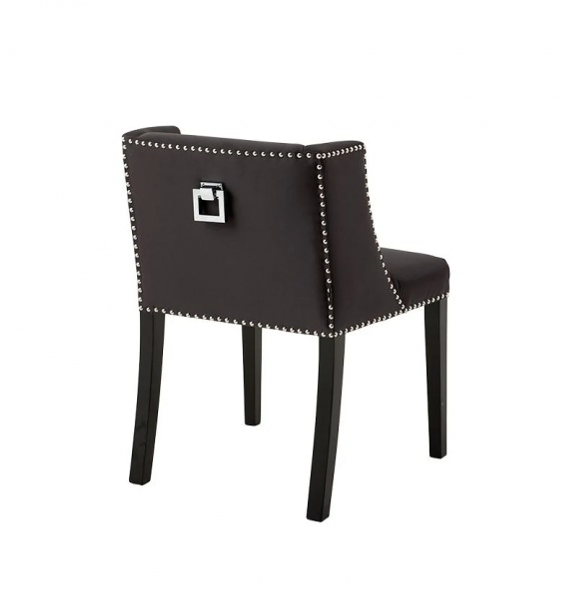 Luxury Dining Room Chair Dark Gray Satin - Luxury Dining Room Furniture