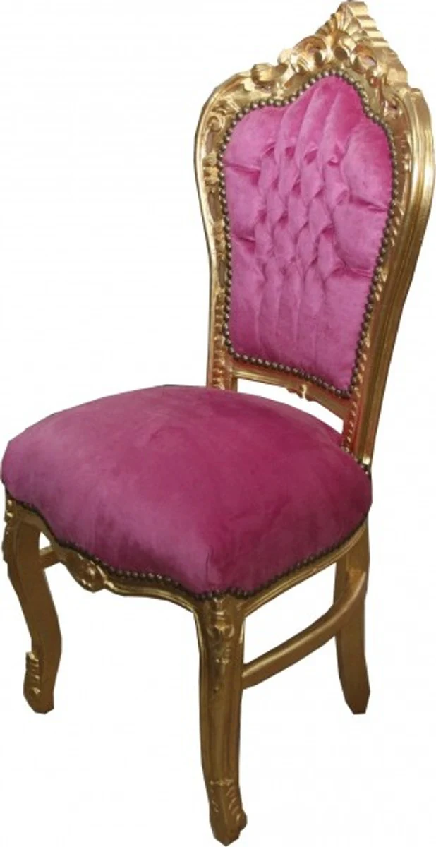 Baroque dining room chair pink / gold
