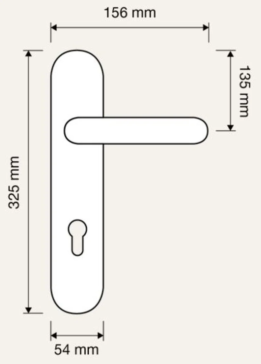 Luxury Art Nouveau door handle set with Swarovski crystal glass gold 15.6 x H. 32.5 cm - Hotel Accessories