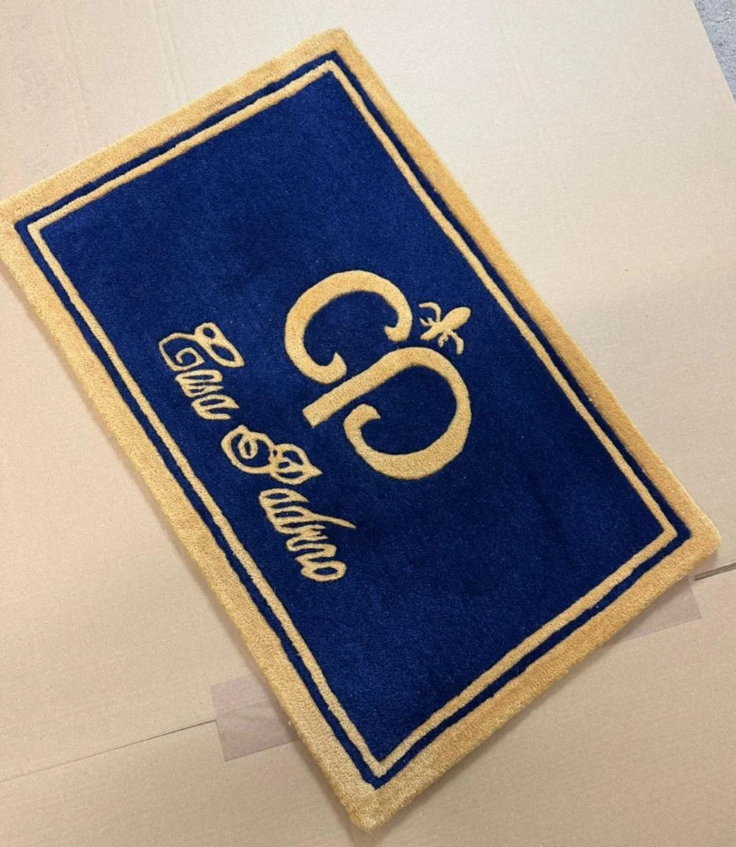 Designer doormat blue / gold 80 x 50 cm - decorative accessories