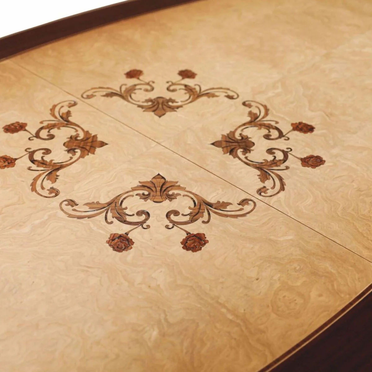 Luxury Baroque Dining Table Brown / Natural 310 cm - Baroque Dining Room Furniture