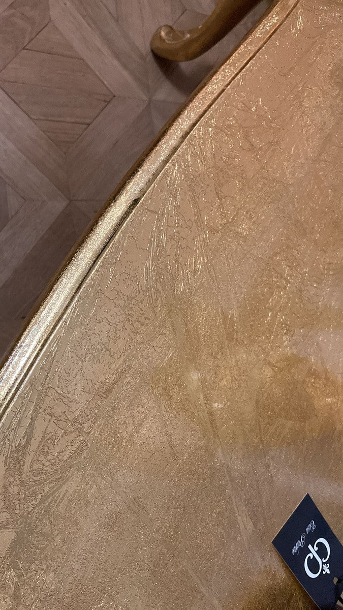 Luxury Baroque Coffee Table Antique Gold - Rectangular Solid Wood Living Room Table in Baroque Style - Baroque Furniture - Luxury Furniture in Baroque Style - Baroque Furnishings - Noble & Magnificent