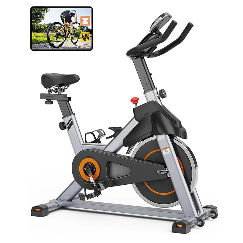 Indoor Cycling Bike Brake Pad/Magnetic Stationary Bike - Cycle Bike with Tablet Mount & Comfortable Seat Cushion
