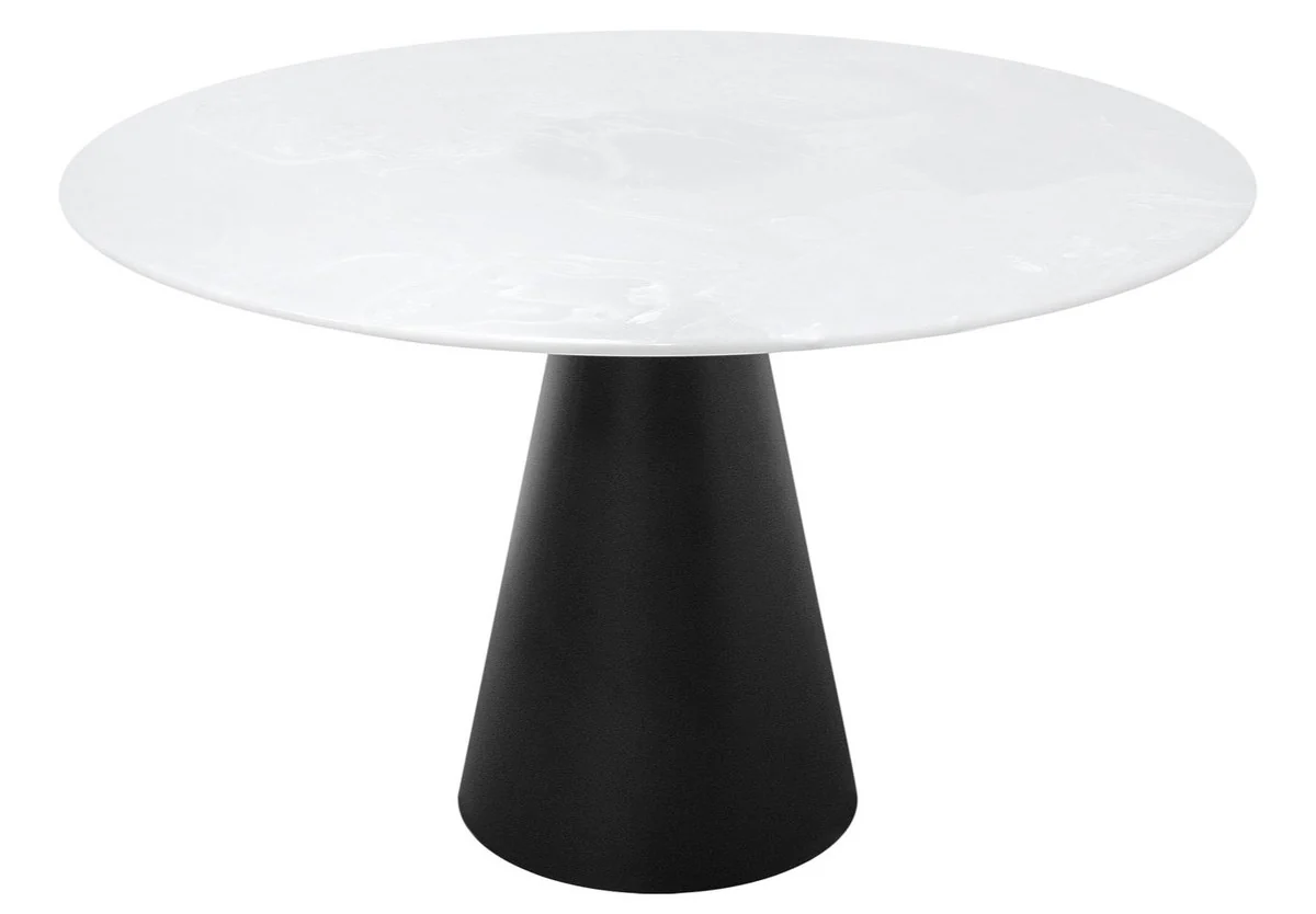 Designer dining table black / white 120 x H. 76 cm - dining room table