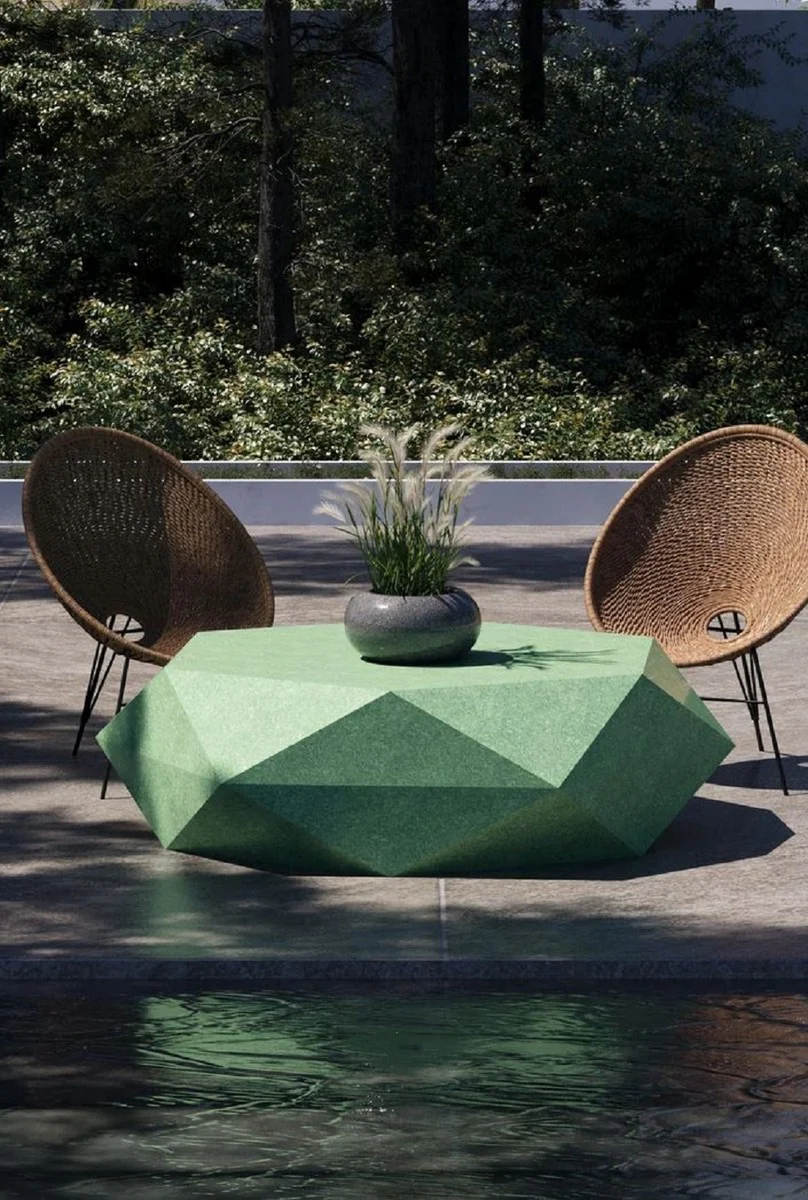 Luxury Concrete Coffee Table Green 143 cm - Living Room & Garden Furniture