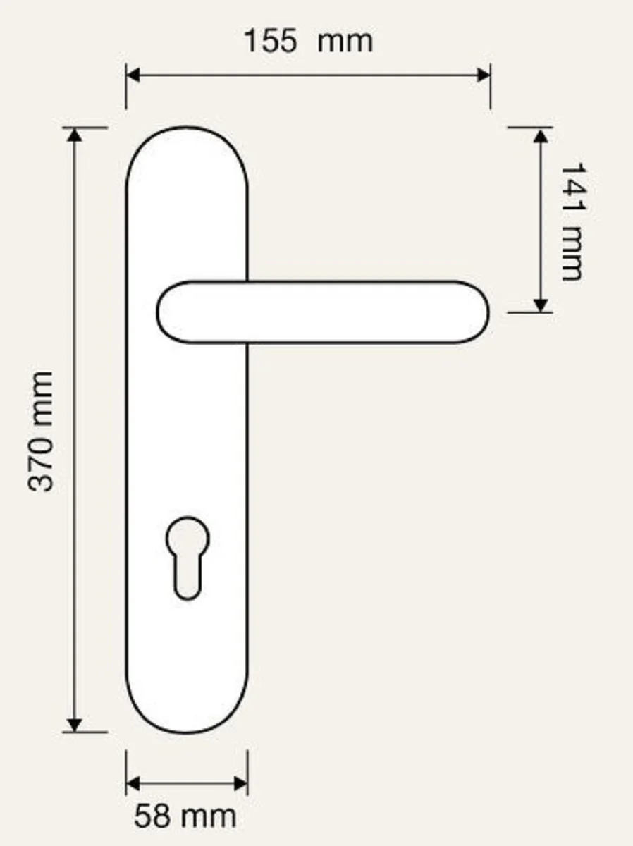 Baroque door handle set French gold 15.5 x H. 37 cm - brass door handles
