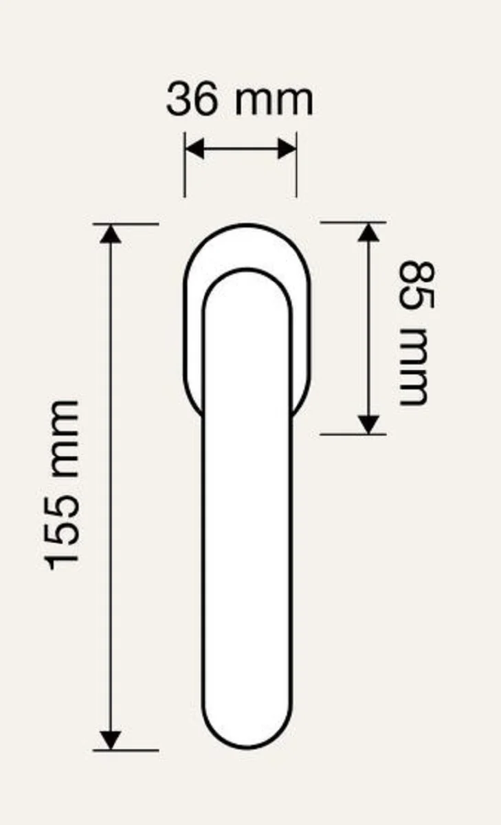 Baroque window handle set French gold 3.6 x 15.5 cm - brass window handles in baroque style - baroque decorative accessories