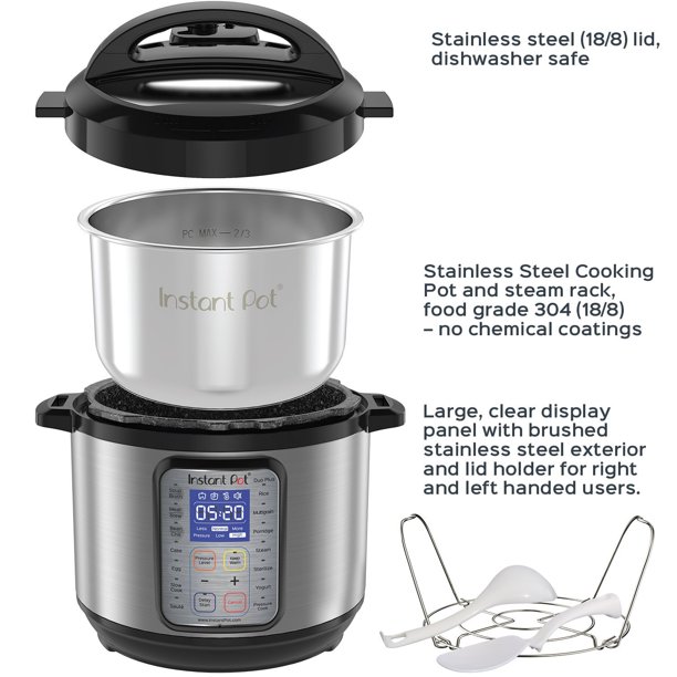 Instant Pot DUO Plus 8 Qt 9-in-1 Multi- Use Programmable Pressure Cooker, Slow Cooker, Rice Cooker, Yogurt Maker, Egg Cooker, Saut��, Steamer, Warmer, and Sterilizer