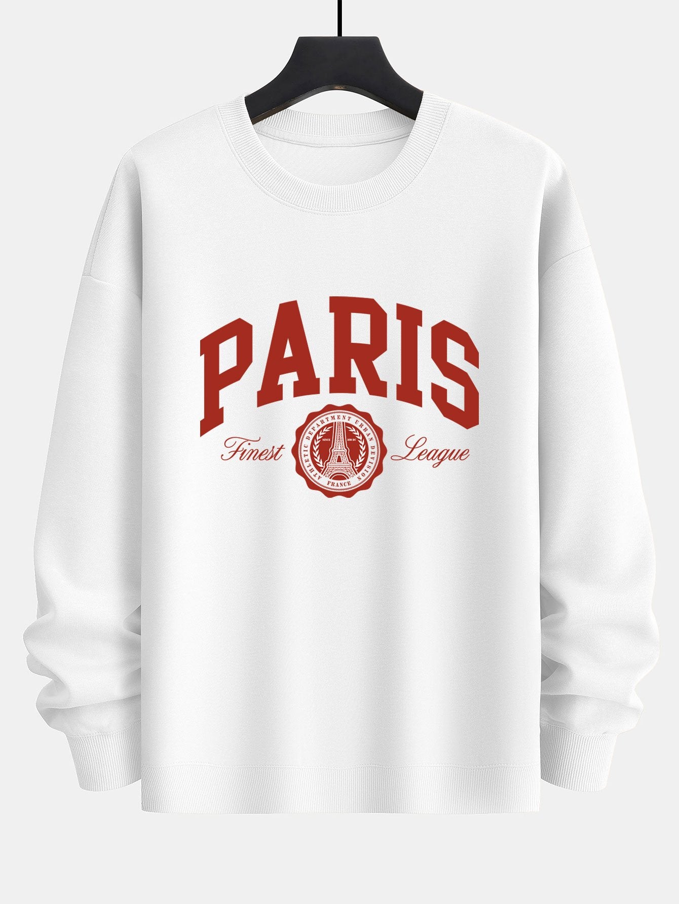 Paris Varsity Print Relax Fit Sweatshirt