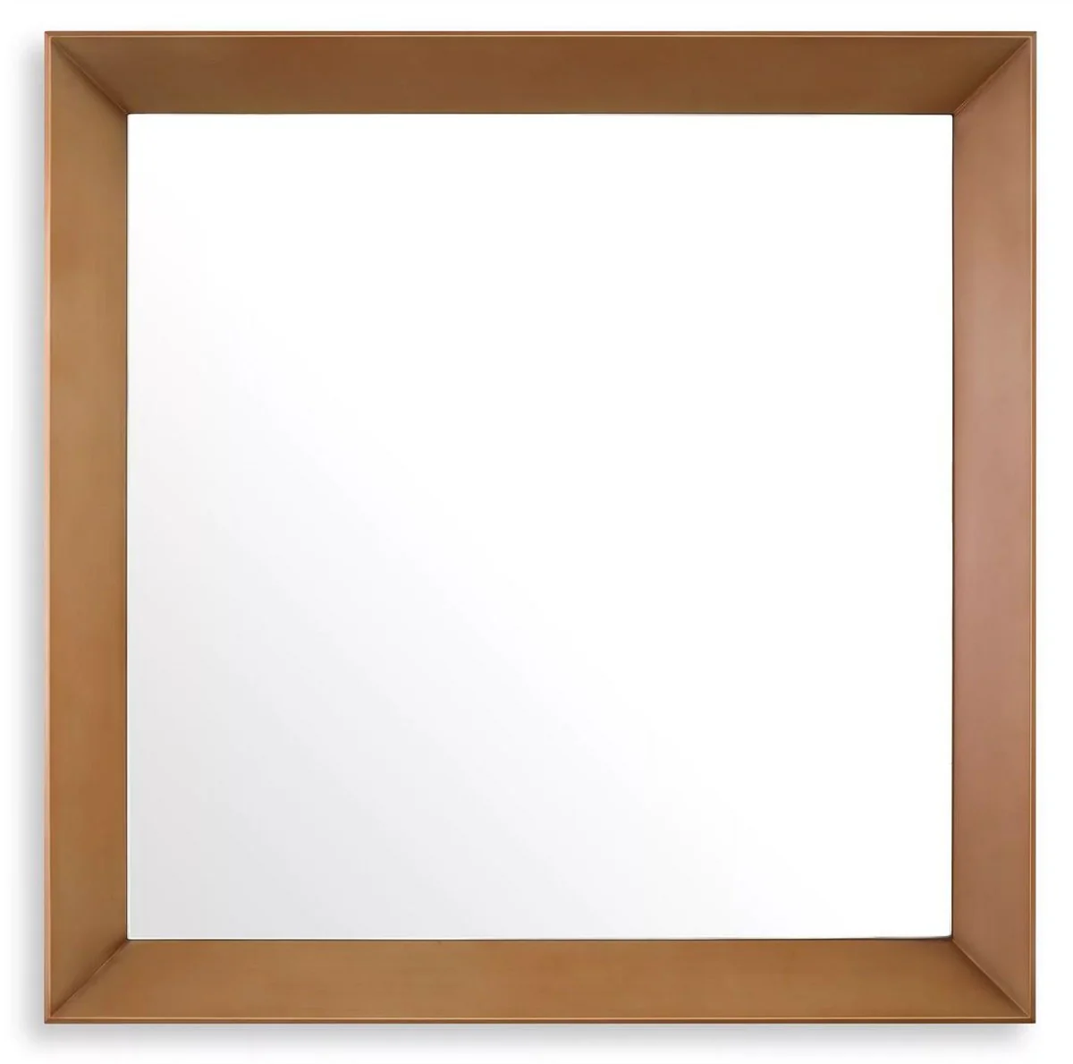 Luxury wall mirror brass 100 x 10 x H. 100 cm - Square stainless steel mirror - Living room mirror - Bedroom mirror - Cloakroom mirror - Luxury furniture - Luxury interior