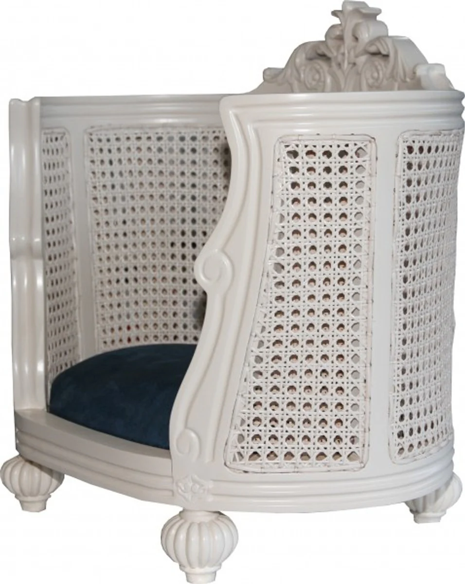 Baroque Dog & Cat Sofa Cream / Blue Dog Bed & Cat Bed