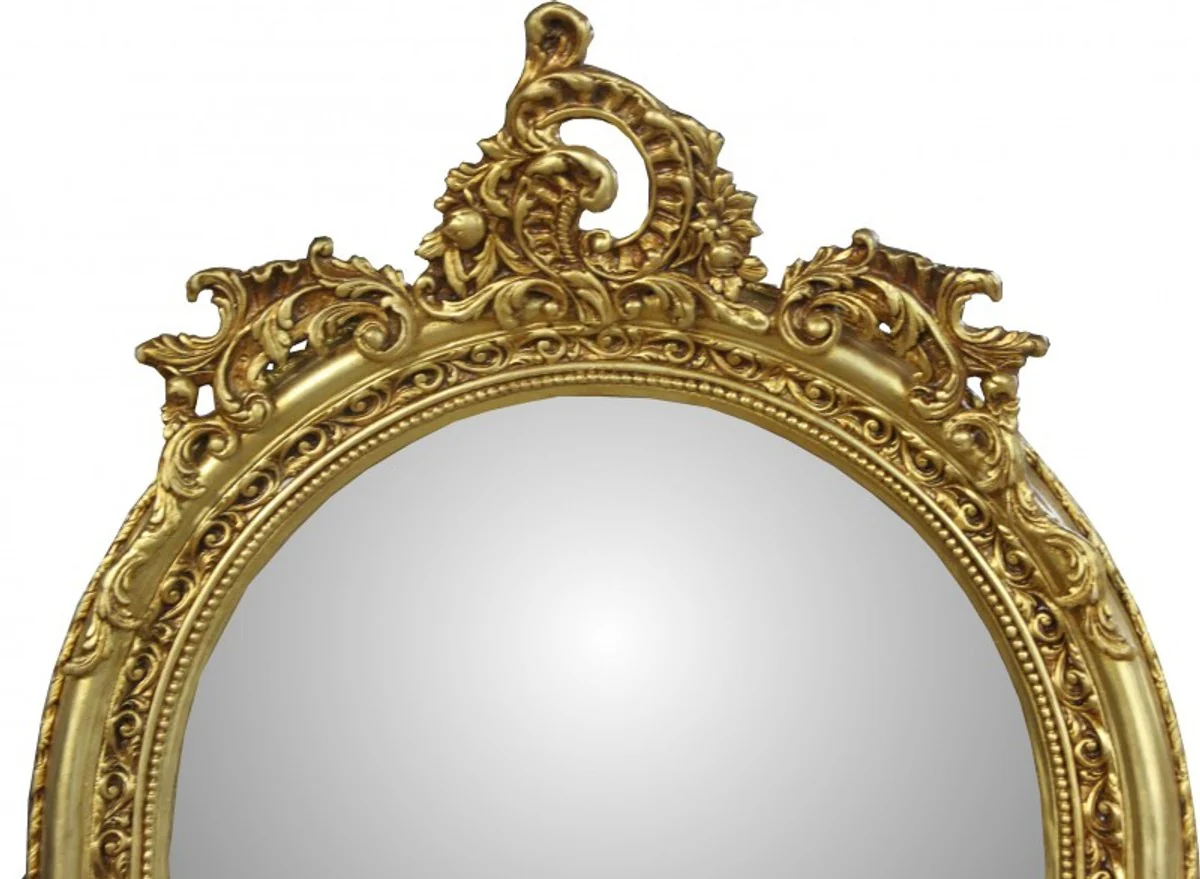 Baroque luxury wall mirror gold W 83 cm, H 176 cm - noble & magnificent