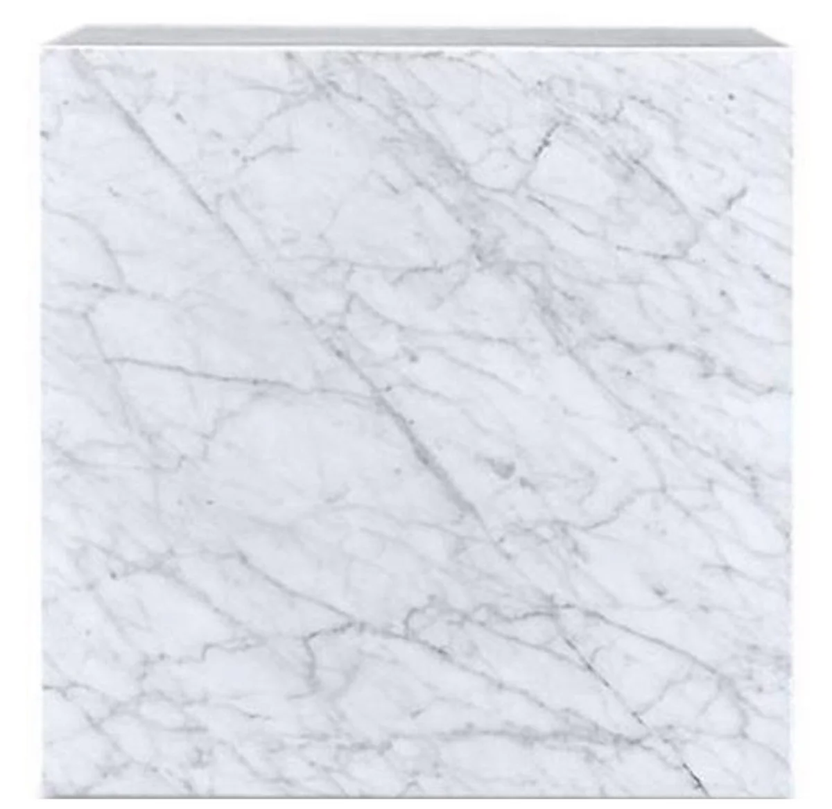 Luxury side table white 48 x 48 x H. 55 cm - Square living room table made of Carrara marble - Marble table - Luxury quality