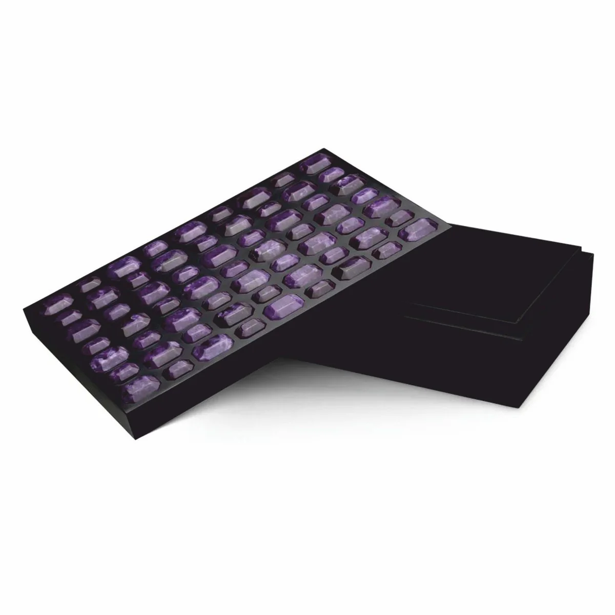 Luxury jewelry box black / purple 37.5 cm - storage box