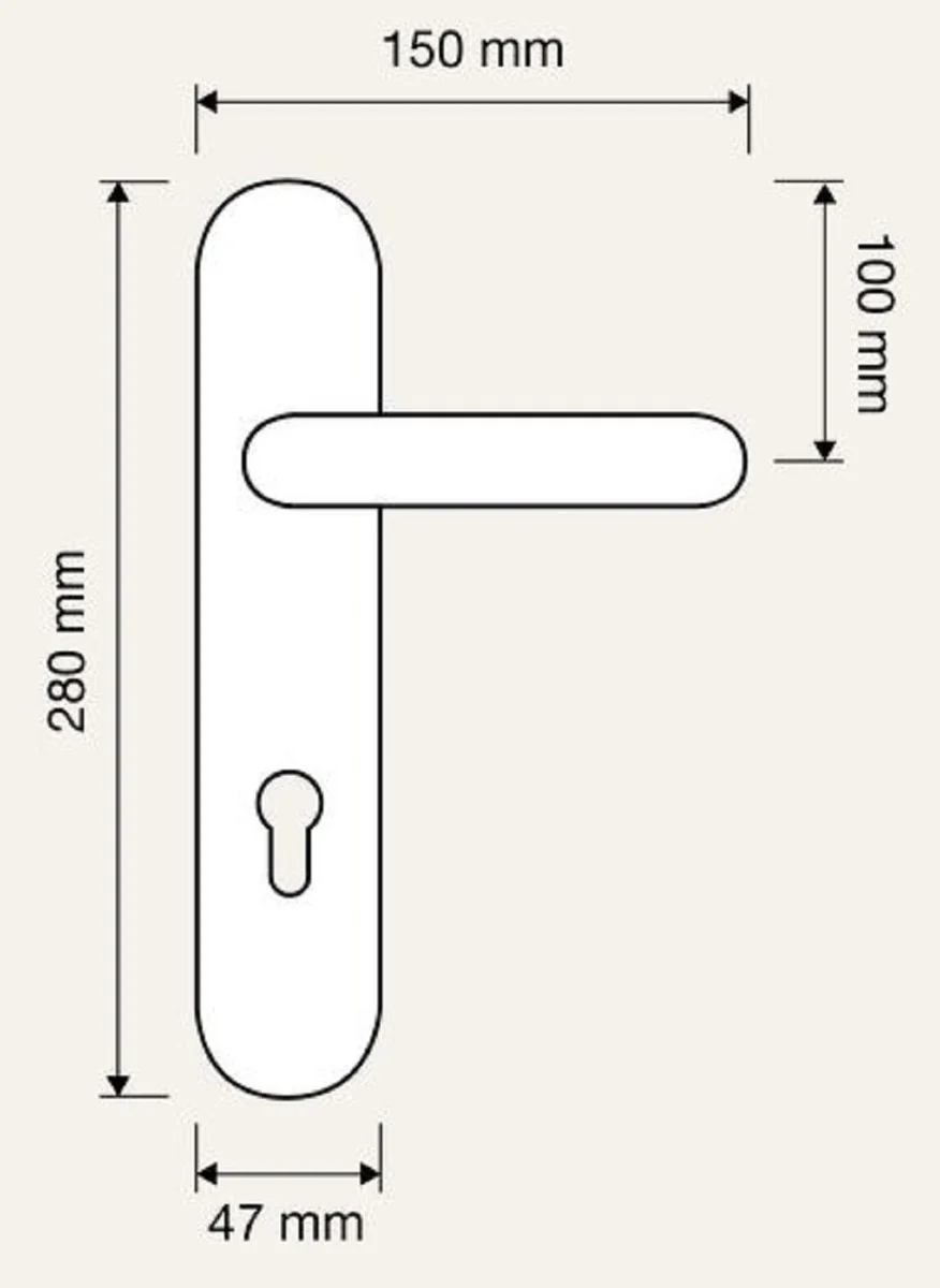 Luxury door handle set gold 15 x H. 28 cm - door handles with Swarovski crystal glass