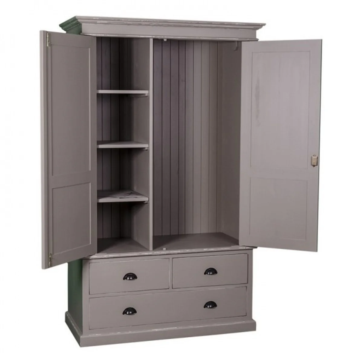 Country house style wardrobe - clothes cupboard Shabby H 197 cm W 120 cm D 59 cm