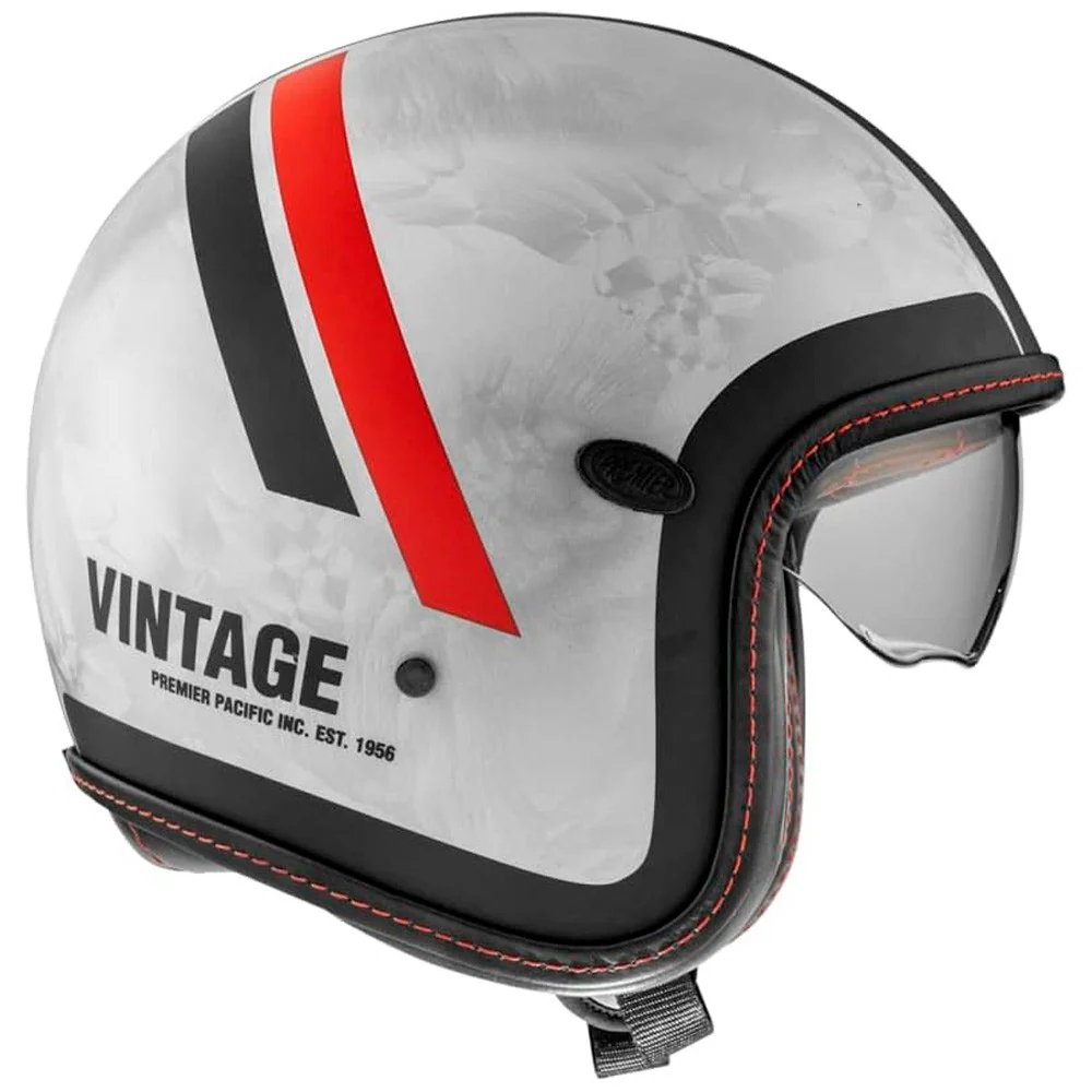 CASCO JET PREMIER VINTAGE PLATINUM DR DO92BM - GRIS / NEGRO / ROJO