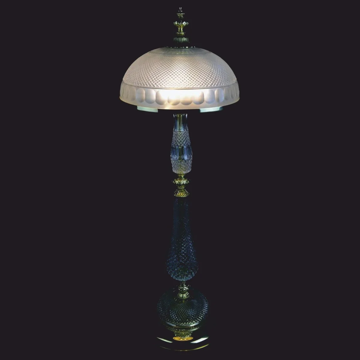 Luxury Baroque Crystal LED Floor Lamp Gold Shiny Ø 35 x H. 107 cm