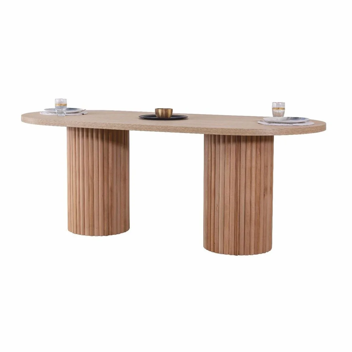 Luxury dining table natural colors 180 cm - dining room furniture