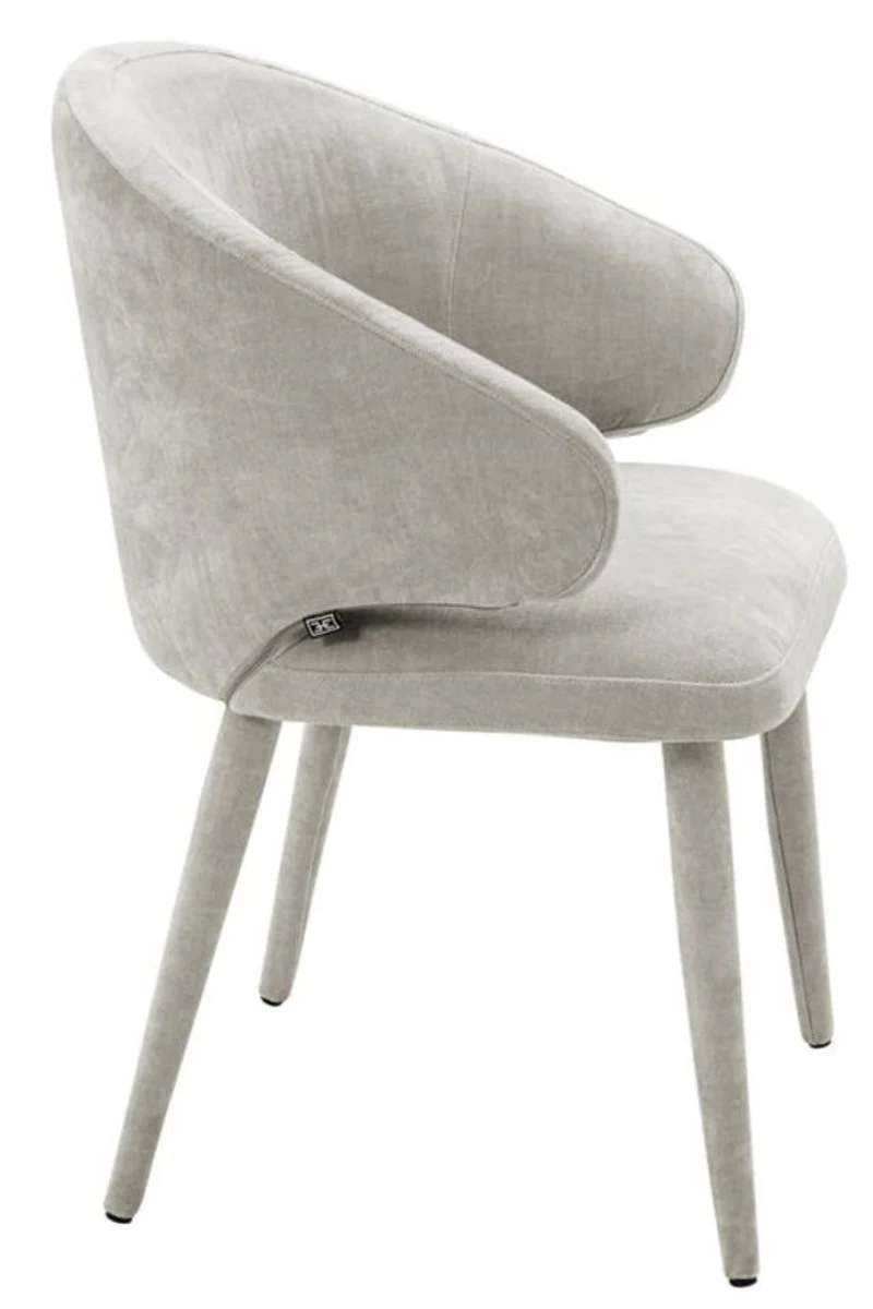 Designer dining room chair sand color 62 x 55 x H. 79 cm - luxury furniture