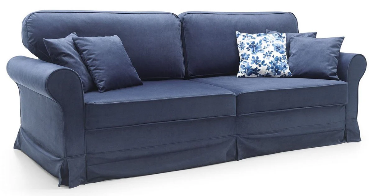 Luxury sofa blue 239 x 110 x H. 90 cm - living room sofa with sleeping function - living room furniture - luxury furniture - luxury interior
