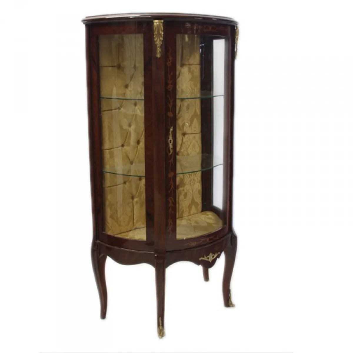 Baroque display cabinet model mahogany brown - display cabinet - living room cabinet