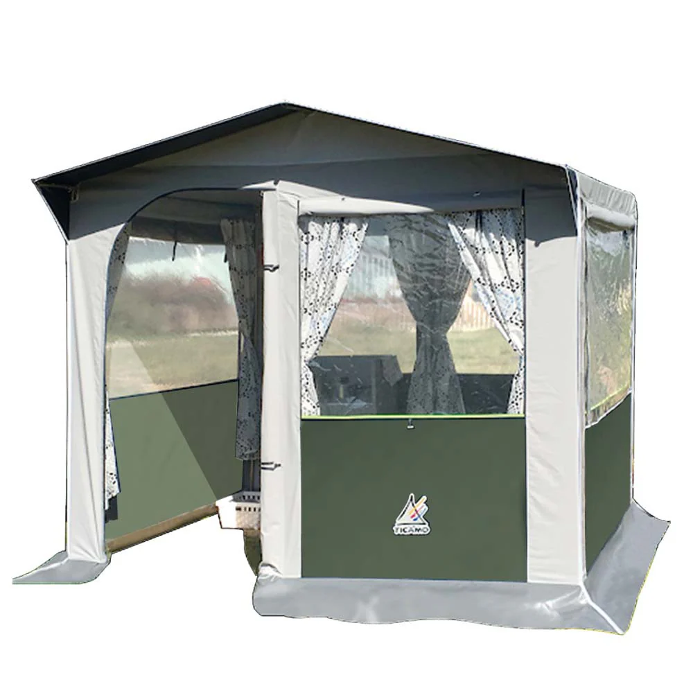 Ticamo PALAMOS pvc kitchen tent 240 x 200 with green lids