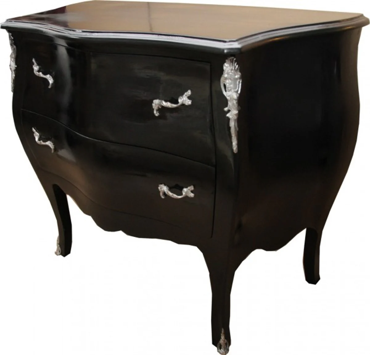 Baroque chest of drawers black 103 cm - antique style furniture