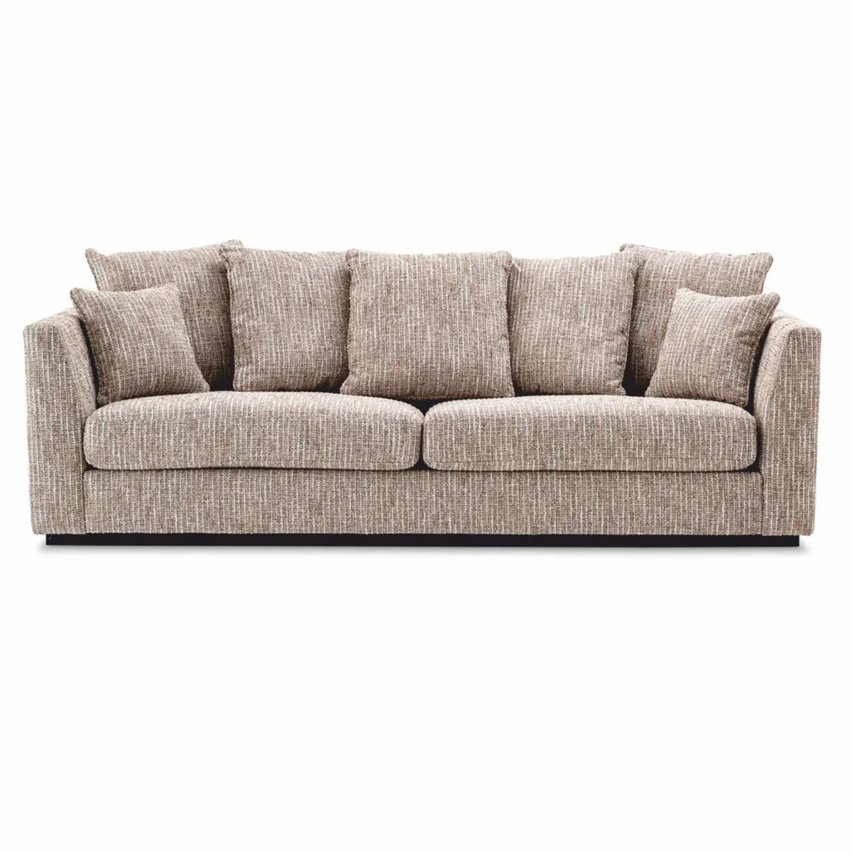 Luxury Living Room Sofa Beige / Black 255 cm - Living Room & Hotel Furniture