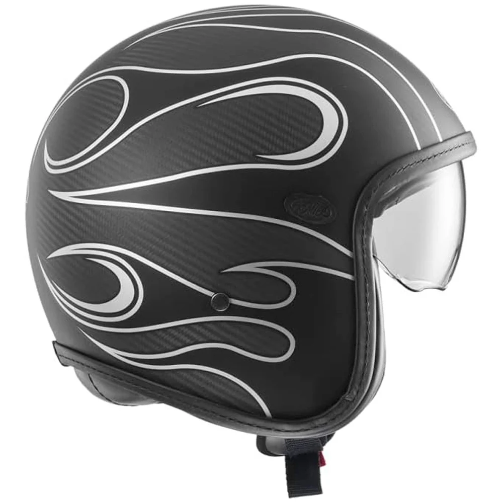 CASCO JET PREMIER VINTAGE PLATINUM CARBON FR - NEGRO / PLATA