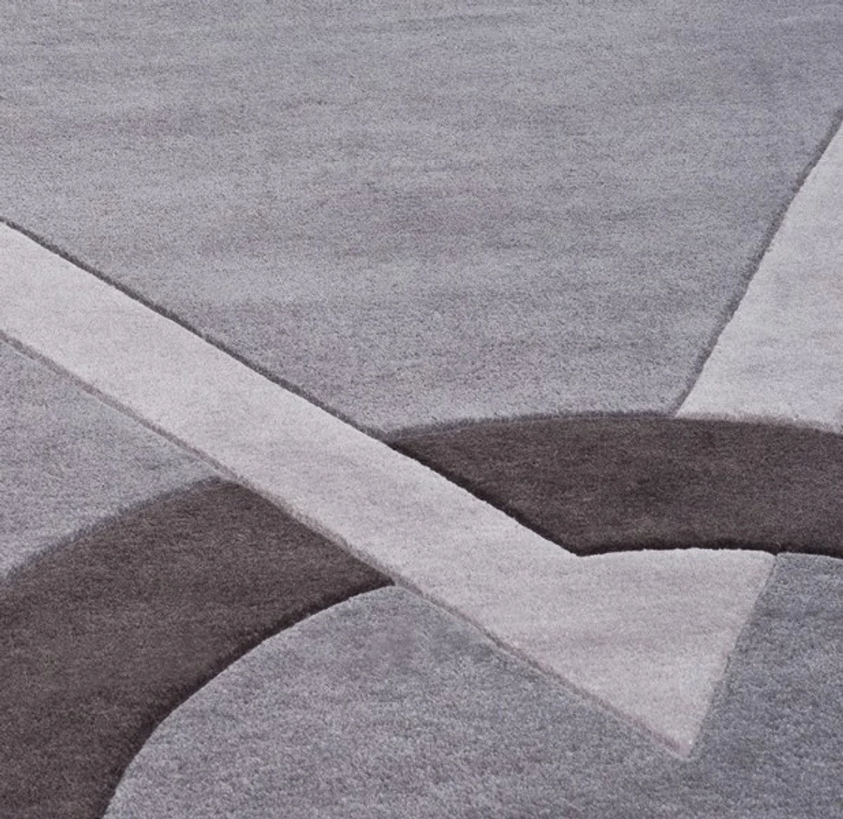 Beautiful luxury rug made from 100% New Zealand wool, grey/brown, velvety soft 200 x 300 cm - high quality