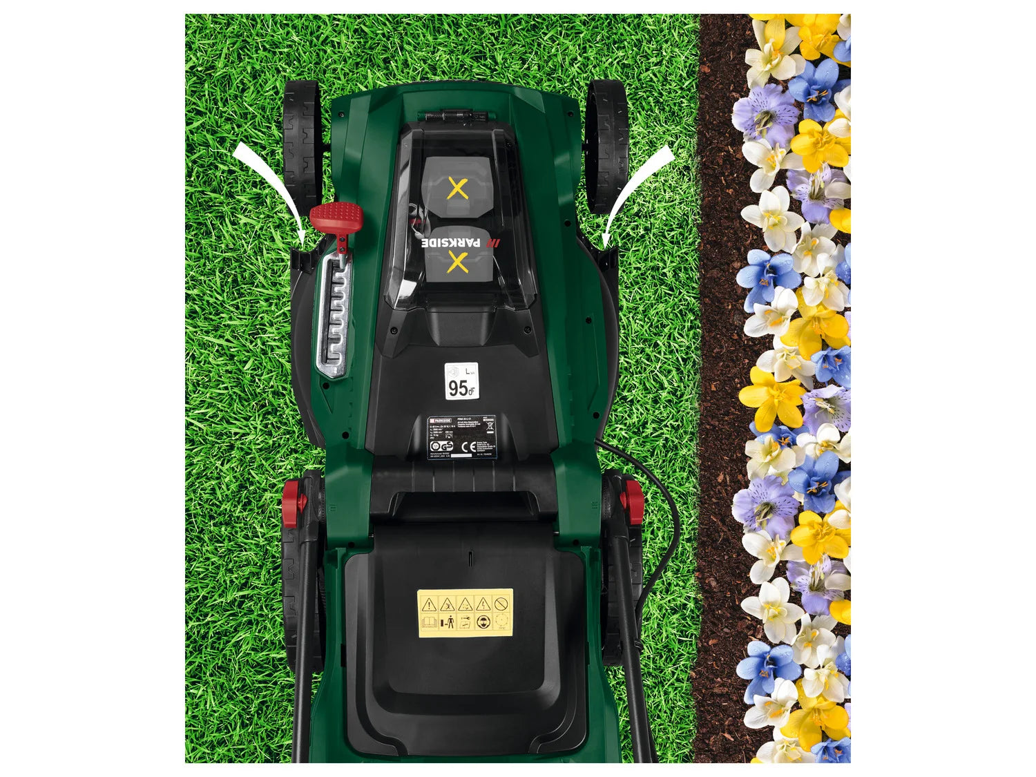 PARKSIDE 40 V cordless lawn mower PRMA 40-Li C1 without battery and charger