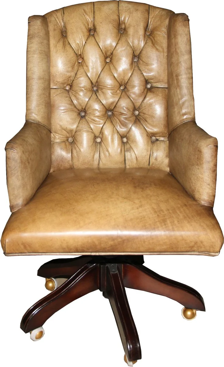 Luxury genuine leather executive chair office chair light brown swivel chair desk chair - executive office