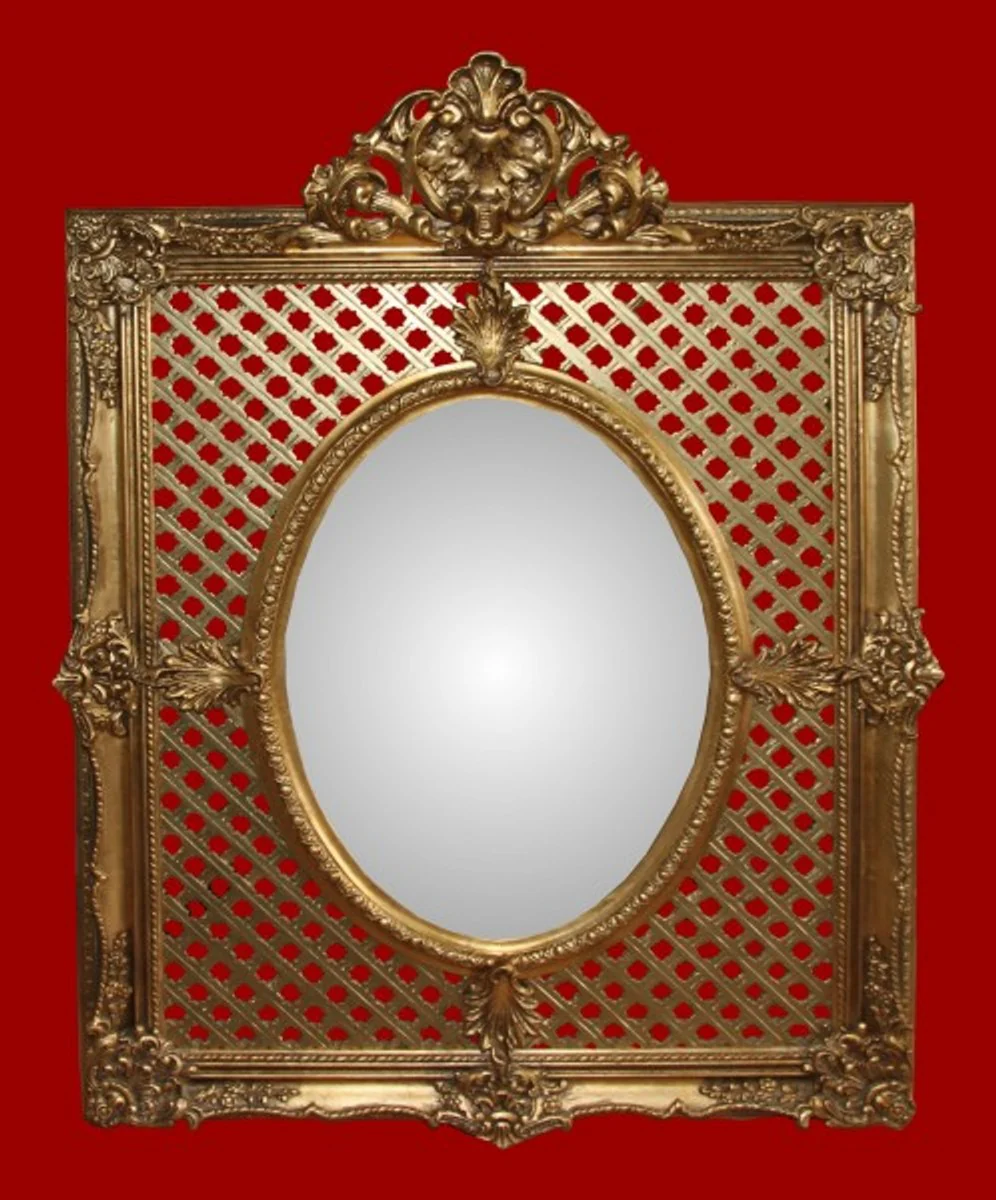 Baroque luxury mirror gold W 101 cm, H 141 cm - noble & magnificent - limited edition