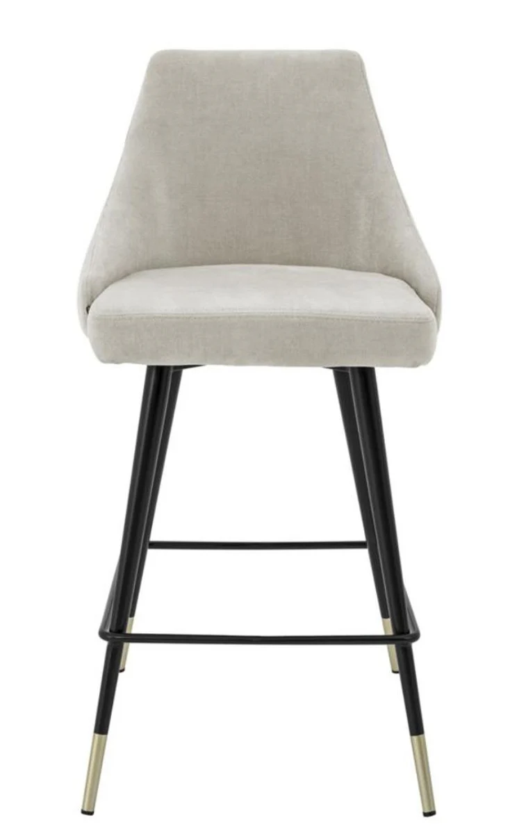 Luxury bar chair sand color / black 47 x 52 x H. 91 cm - luxury bar furniture