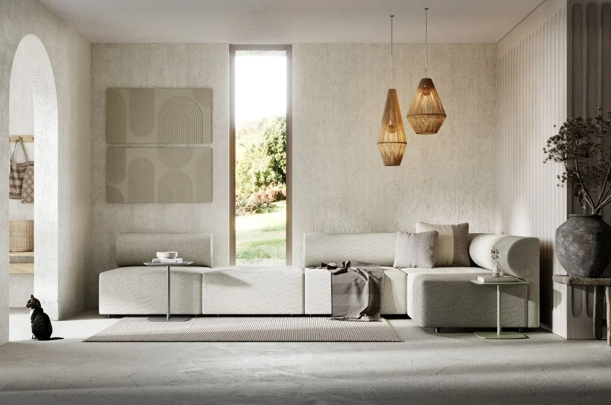 Luxury corner sofa gray 360 x 180 cm - Modular living room sofa - Luxury furniture