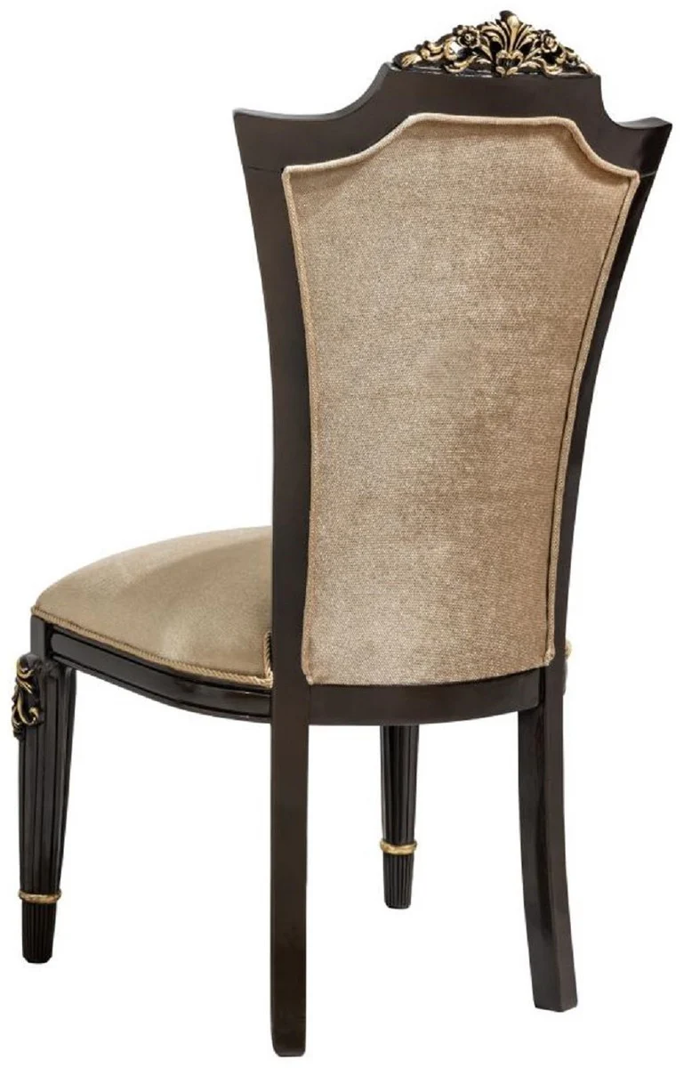 Luxury Baroque Dining Room Chair Light Brown H. 115 cm - Baroque Furniture