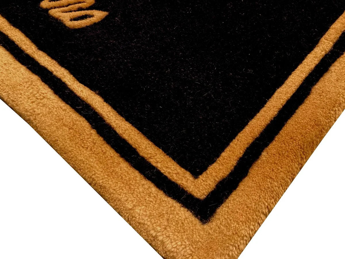 Designer doormat black / gold 80 x 50 cm - elegant dirt trapping mat - decorative accessories