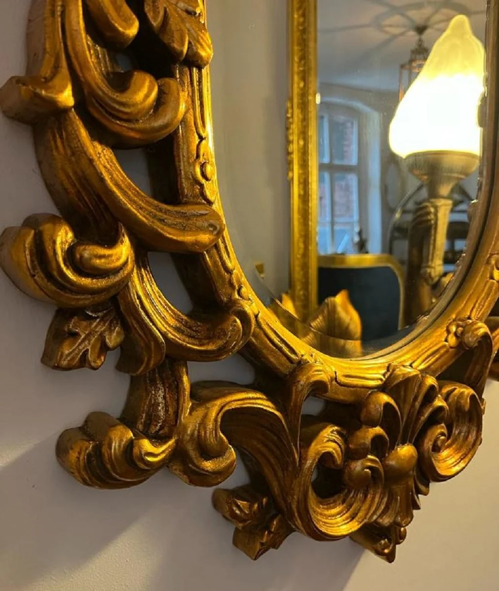 Baroque mirror gold - magnificent wall mirror with decorations - baroque wardrobe mirror - baroque style wall mirror - baroque furniture - furniture baroque style - noble & magnificent